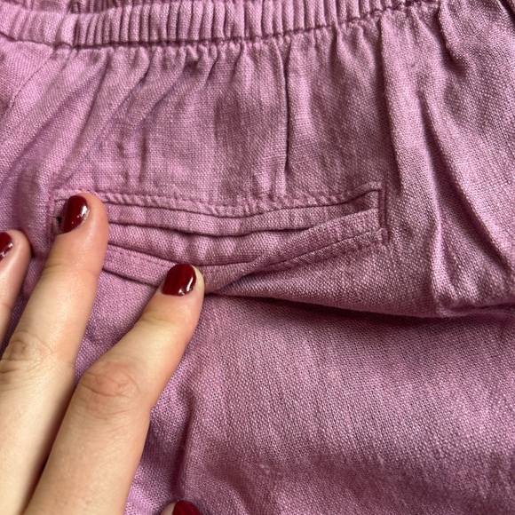 PINK LINEN SHORTS - Picture 4 of 5